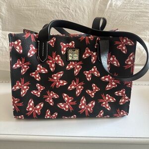 Dooney & Bourke Black and Red Butterfly Tote Bag